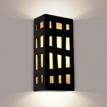 A-19 RE110-BG-WF-WET - Grid Wall Sconce Black Gloss and White Frost (Outdoor/WET Location)