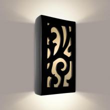 A-19 RE112-BG-WF-WET - Cathedral Wall Sconce Black Gloss and White Frost (Outdoor/WET Location)