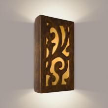 A-19 RE112-BT-AB-WET - Cathedral Wall Sconce Butternut and Amber (Outdoor/WET Location)