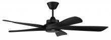 Craftmade CPT52FB5 - 52&#34; Captivate Indoor/Outdoor (Damp) in Flat Black w/ Flat Black Blades