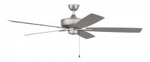 Craftmade S60BN5-60BNGW - 60&#34; Super Pro 60 in Brushed Nickel w/ Brushed Nickel/Greywood Blades