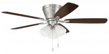 Craftmade WHL52BNK5C3 - 52&#34; Wheeler 3-Light in Brushed Polished Nickel w/ Driftwood/Walnut Blades