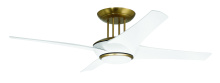 Craftmade CAM54WSB4 - 54&#34; Cam in White/Satin Brass w/ White Blades