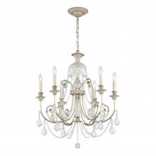 Crystorama 5116-OS-CL-S - Regis 6 Light Swarovski Strass Crystal Olde Silver Chandelier