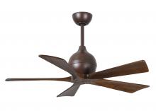 Matthews Fan Company IR5-TB-WA-42 - Irene-5 five-blade paddle fan in Textured Bronze finish with 42&#34; solid walnut tone blades.