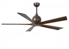 Matthews Fan Company IR5-TB-WA-60 - Irene-5 five-blade paddle fan in Textured Bronze finish with 60&#34; solid walnut tone blades.