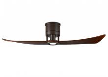 Matthews Fan Company LW-TB-WA - Lindsay ceiling fan in Textured Bronze finish with 52&#34; solid walnut tone wood blades and eco-f