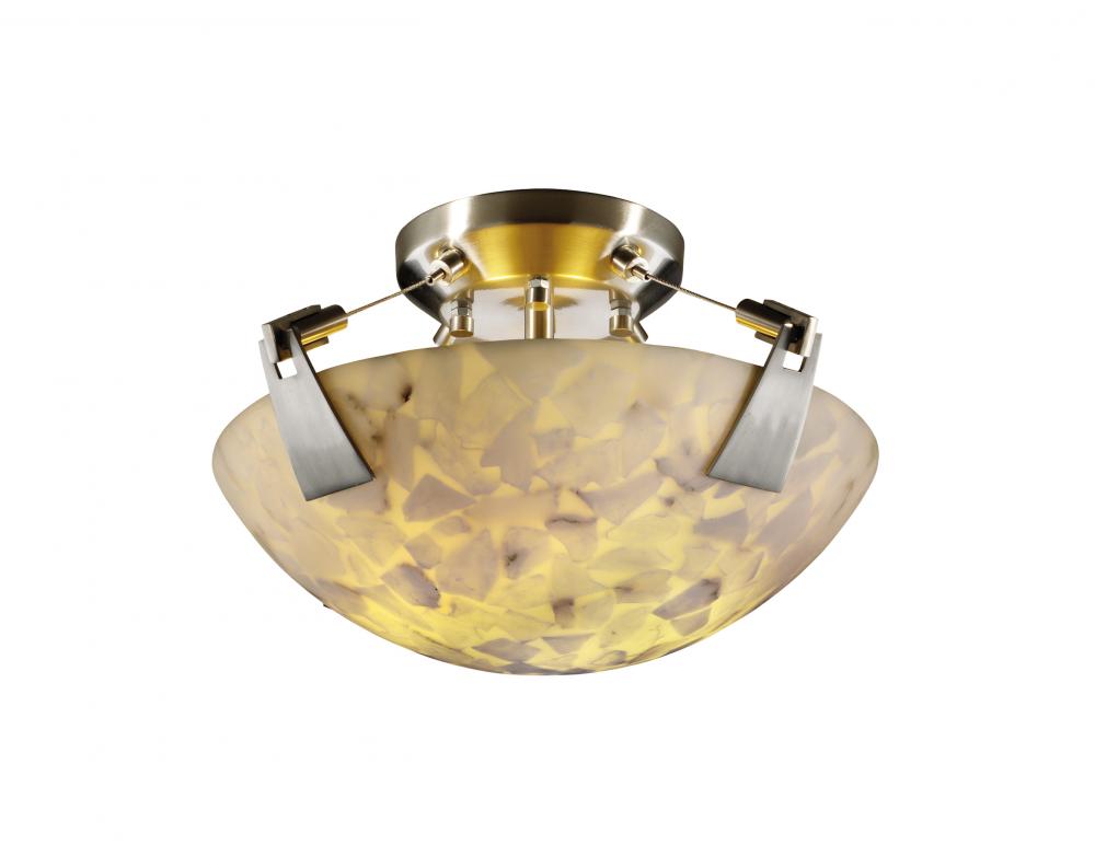 14&#34; LED Semi-Flush Bowl w/ Tapered Clips