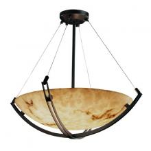 Justice Design Group FAL-9722-35-DBRZ - 24" Pendant Bowl w/ Crossbar