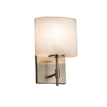 Justice Design Group FSN-8411-30-WEVE-NCKL - Union 1-Light Wall Sconce (Short)