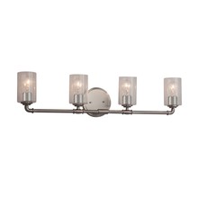 Justice Design Group FSN-8464-10-SEED-NCKL - Bronx 4-Light Bath Bar