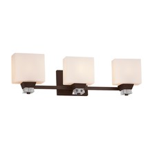 Justice Design Group FSN-8473-55-OPAL-DBRZ - Ardent 3-Light Bath Bar