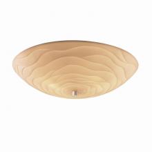Justice Design Group PNA-9672-35-WAVE-NCKL - 24&#34; Semi-Flush Bowl w/ GU24-LED Lamping