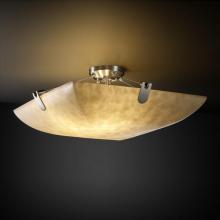 Justice Design Group CLD-9617-25-NCKL - 48&#34; Semi-Flush Bowl w/ U-Clips