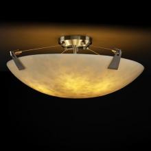 Justice Design Group CLD-9637-25-NCKL - 48&#34; Semi-Flush Bowl w/ Tapered Clips