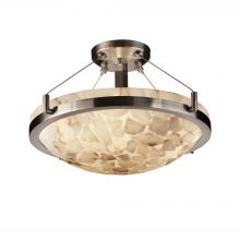 Justice Design Group ALR-9681-35-NCKL-LED3-3000 - 18&#34; LED Semi-Flush Bowl w/ Ring