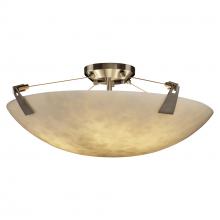 Justice Design Group CLD-9632-35-NCKL - 24&#34; Semi-Flush Bowl w/ Tapered Clips