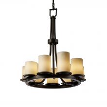 Justice Design Group CNDL-8766-10-CREM-DBRZ-LED9-6300 - Dakota 9-Light Ring LED Chandelier