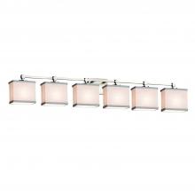 Justice Design Group FAB-8426-55-WHTE-NCKL-LED6-4200 - Tetra 6-Light LED Bath Bar