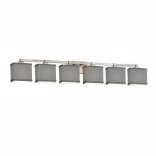 Justice Design Group FAB-8436-55-GRAY-NCKL-LED6-4200 - Regency 6-Light LED Bath Bar