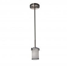 Justice Design Group FAB-8455-10-GRAY-NCKL-LED1-700 - Atlas 1-Light LED Mini-Pendant