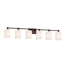 Justice Design Group FSN-8426-15-RBON-DBRZ-LED6-4200 - Tetra 6-Light LED Bath Bar