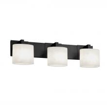 Justice Design Group FSN-8923-30-OPAL-MBLK - Modular 3-Light Bath Bar