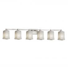 Justice Design Group GLA-8436-26-WHTW-NCKL-LED6-4200 - Regency 6-Light LED Bath Bar