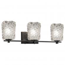 Justice Design Group GLA-8443-26-CLRT-MBLK - Era 3-Light Bath Bar