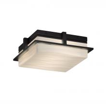 Justice Design Group PNA-7560W-WAVE-MBLK - Avalon 10&#34; Small LED Outdoor Flush-Mount