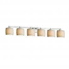 Justice Design Group POR-8436-30-WAVE-NCKL-LED6-4200 - Regency 6-Light LED Bath Bar