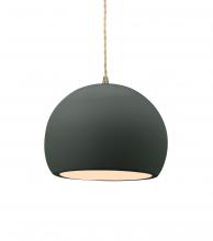 Justice Design Group CER-6530-ADOB-ABRS-BEIG-TWST-LED1-700 - Small Globe LED Pendant