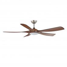 Kendal AC23856-SN/DW - MISTRAL 56 in. Satin Nickel Ceiling Fan with Dark Walnut blades