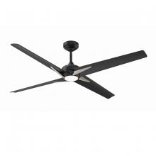 Kendal AC30356-BLK/SN - ALESTRA 56 in. Matte Black & Satin Nickel Ceiling Fan