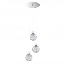 Kendal PF40-3LPA-CH - SOLARO series 3-Light Chrome Pendant Pan