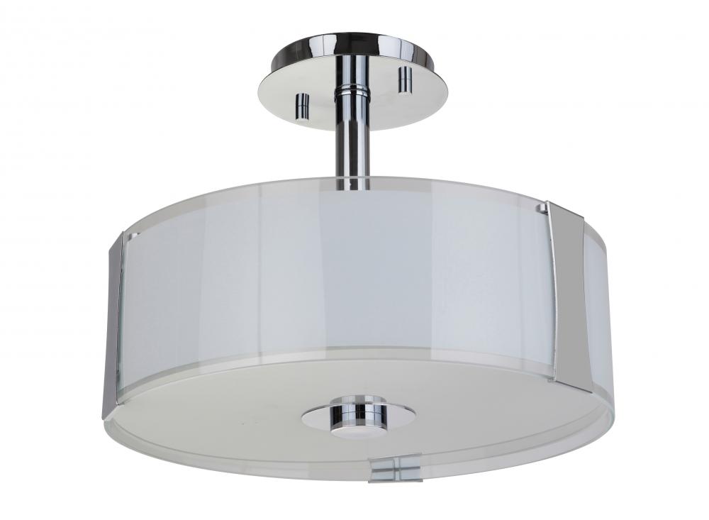 Brooklyn 3 Light Semi Flush Mount