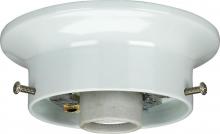 Satco Products Inc. 90/430 - 3-1/4&#34; Wired Holder; White Finish; Includes Hardware; 60W Max