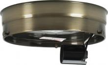 Satco Products Inc. 90/763 - 6&#34; 1-Light Ceiling Pan; Antique Brass Finish; Includes Hardware; 60W Max