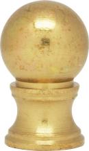 Satco Products Inc. 90/842 - Brass Ball Finial; 1-1/4&#34; Height; 3/4&#34; Diameter; 1/8 IP; Burnished And Lacquered