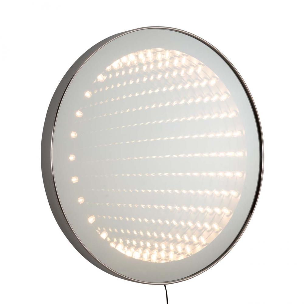 Carnival 36&#34; Round LED Infinity Mirror, Polished Chrome