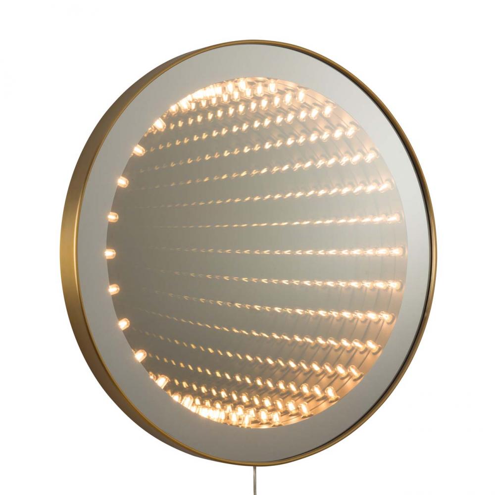 CARNIVAL, LED INFINITY MIRROR 36&#34; ROUND, BULLNOSE FRAME, BRASS