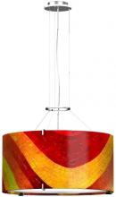 Oggetti Luce 70-2311 - MOSAIC ROUND 24&#34;, WAVE RED, SN