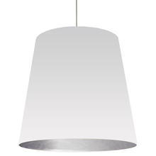 Dainolite OD-XL-691 - 1 Light Tapered Drum Pendant with White on Silver Shade