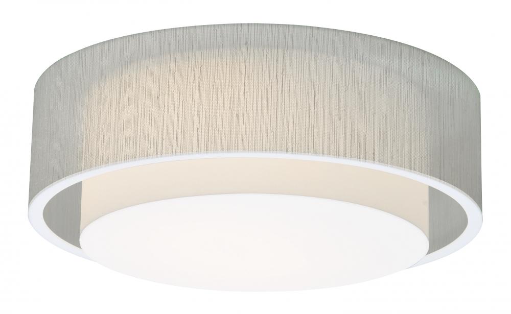 Sanibel 16&#39;&#39; LED Ceiling - White Finish Jute Shade