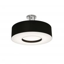 AFX Lighting, Inc. MCF1932MB-BKSF - Montclair 19&#39;&#39; Med Base Semi-Flush - SN w/ BK