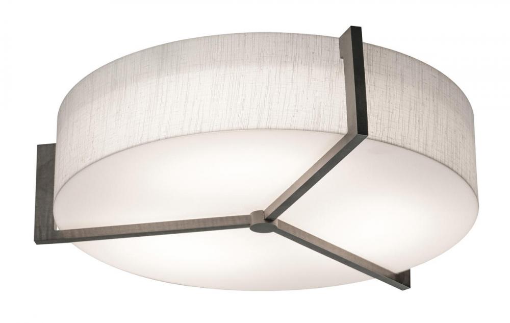 Apex 21&#39;&#39; LED Ceiling - Espresso Finish - Linen White Shade