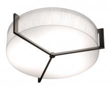 AFX Lighting, Inc. APF1524LAJUDES-LW - Apex 17&#39;&#39; LED Ceiling - Espresso Finish - Linen White Shade