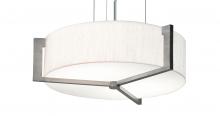 AFX Lighting, Inc. APP1932LAJUDWG-LW - Apex 21&#39;&#39; LED Pendant - Weathered Grey Finish - Linen White Shade