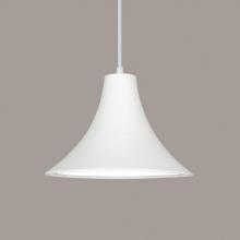 A-19 P501-A21-BCC - Madera Pendant: Dusty Teal (Black Cord & Canopy)