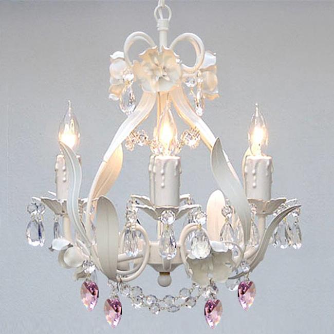 WROUGHT IRON FLORAL CHANDELIER